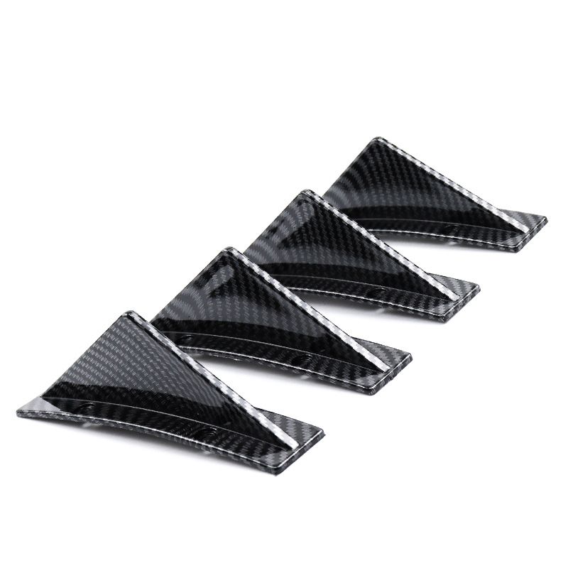 Alerón trasero envolvente pequeño con diseño de fibra de carbono triangular para coche universal, pieza decorativa_voghion.com