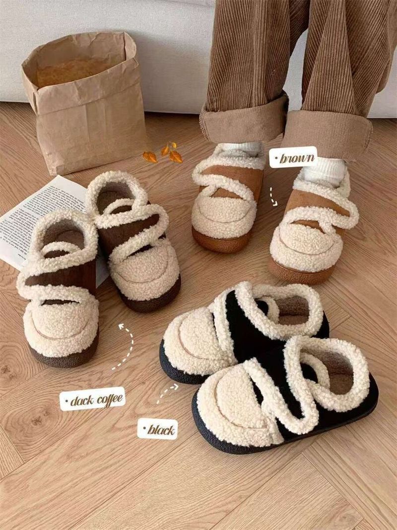 Scarpe invernali in cotone da donna, scarpe da donna calde e soffici_voghion.com
