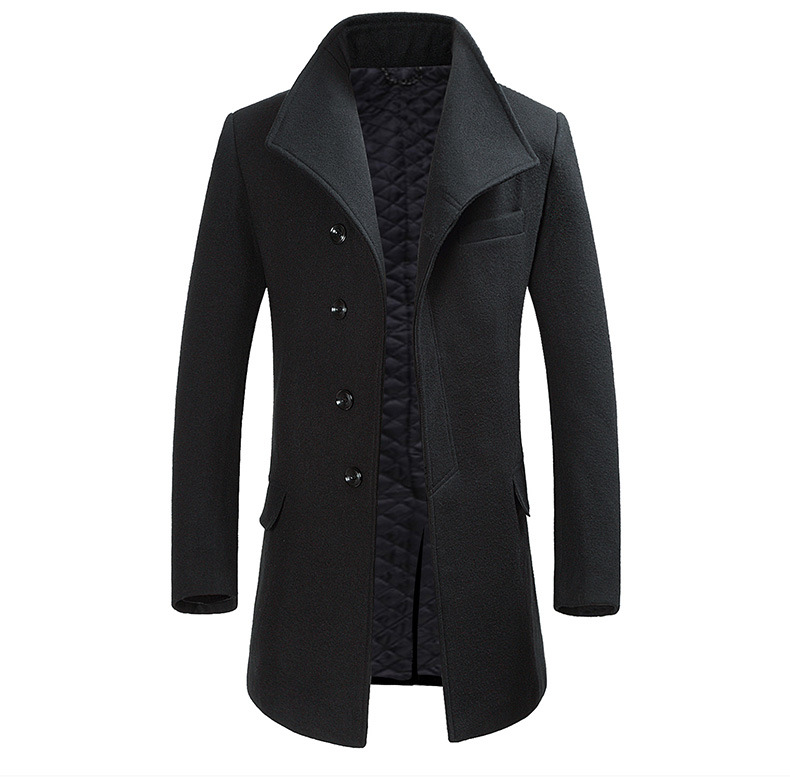 Woolen cloth men's Keel Trench Coat_voghion.com