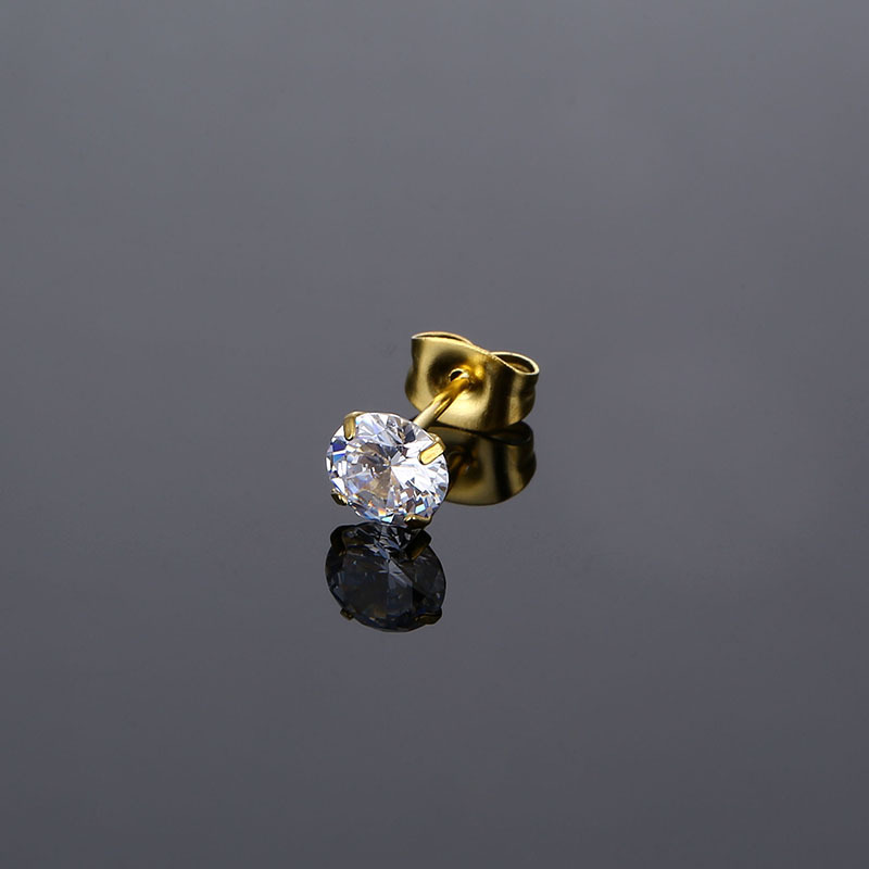 1 paio/2 pezzi orecchini a bottone in acciaio inossidabile medico con zircone e cristallo per donne/uomini gioielli per piercing alla cartilagine_voghion.com