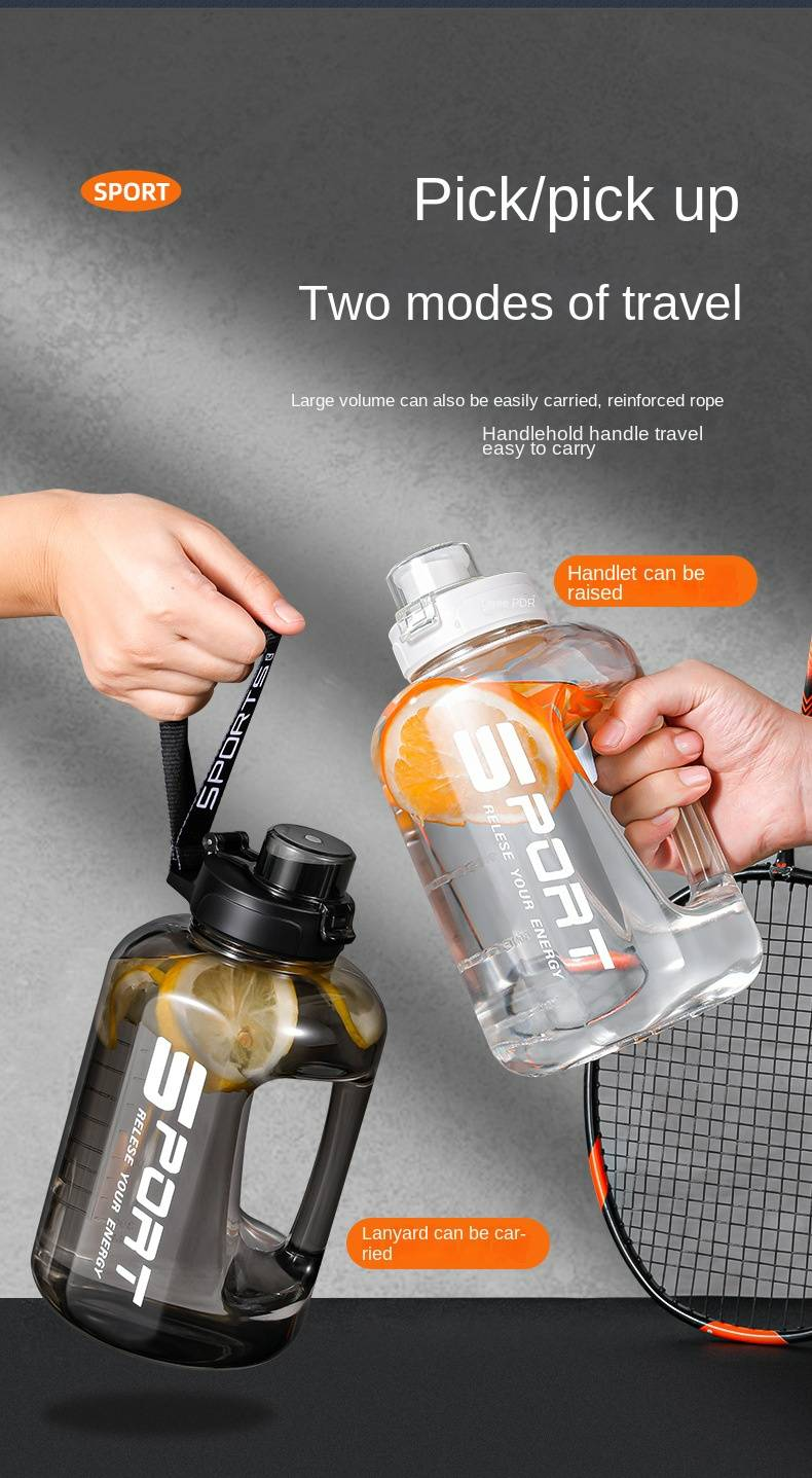 1700 ml stor kapacitet, splitterfri vattenflaska med hög temperaturbeständighet, bärbar vätskeflaska för utomhussporter, gym med sugrör_voghion.com