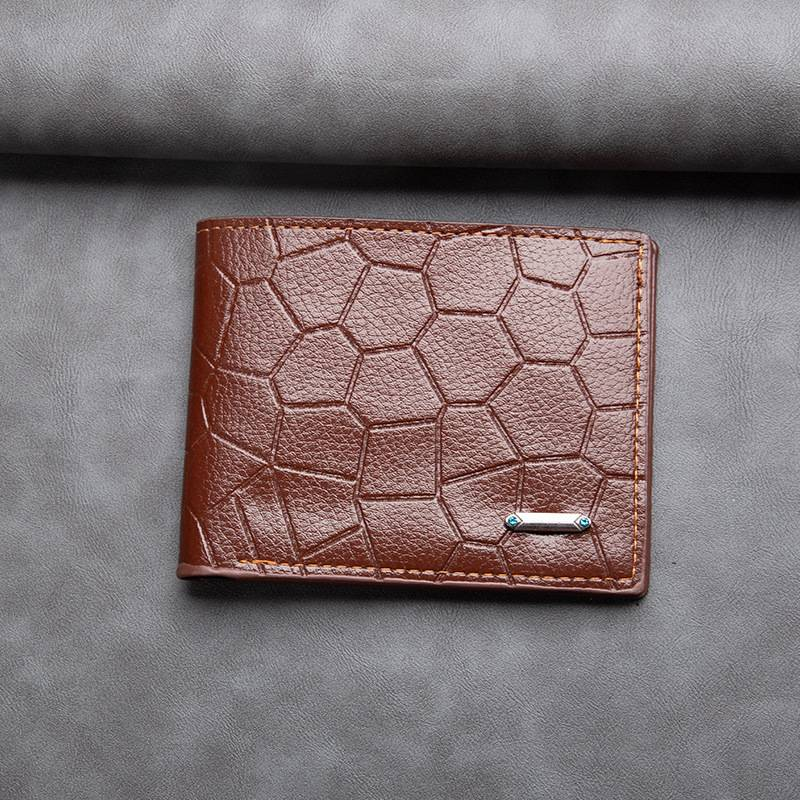 Men's Wallet New Stylish Business Stone Pattern Casual Large Capacity Coin Purse - Fashionable and Functional Money Clip Wallet_voghion.com