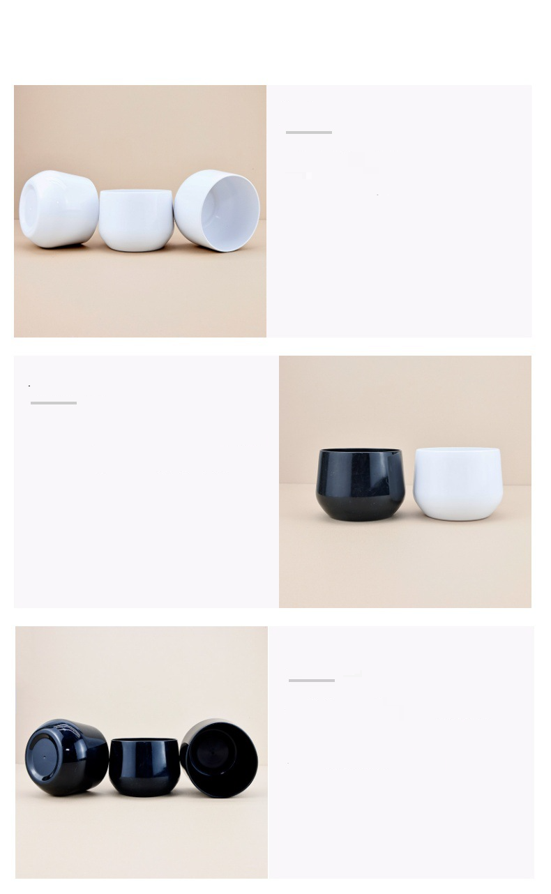 Heemmiwwelen einfachen Desktop wäisse Plastik Sukkulentendëppen kreativ Bonsai Blummenarrangement grousse Bauch klenge Blummendëppen_voghion.com