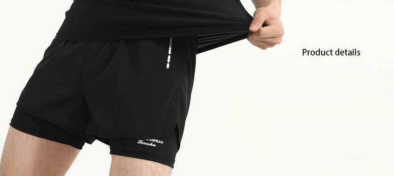 Traje de baño de dos piezas para hombre, de manga corta, con protección solar, de secado rápido y para entrenamiento de natación de talla grande para adultos._voghion.com