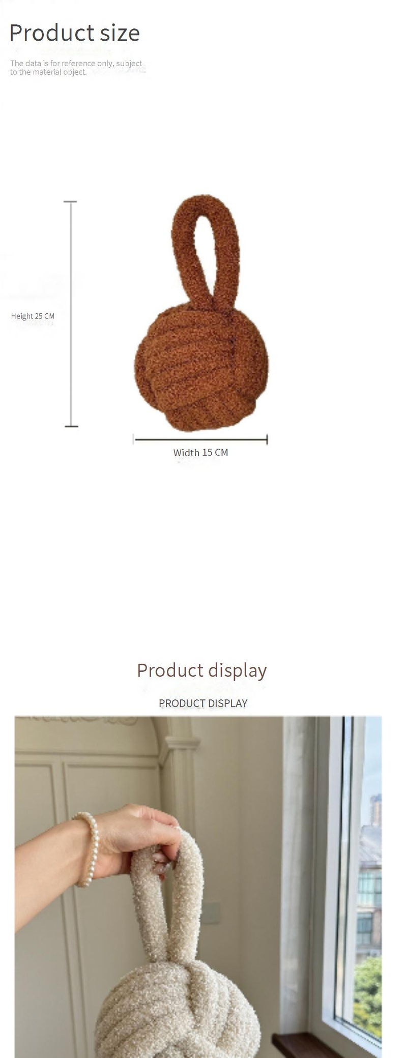Noise-Reducing Door Stopper - Soft Lamb Wool Door Handle Hook, Non-Slip & No-Drill Design For Home & Office_voghion.com