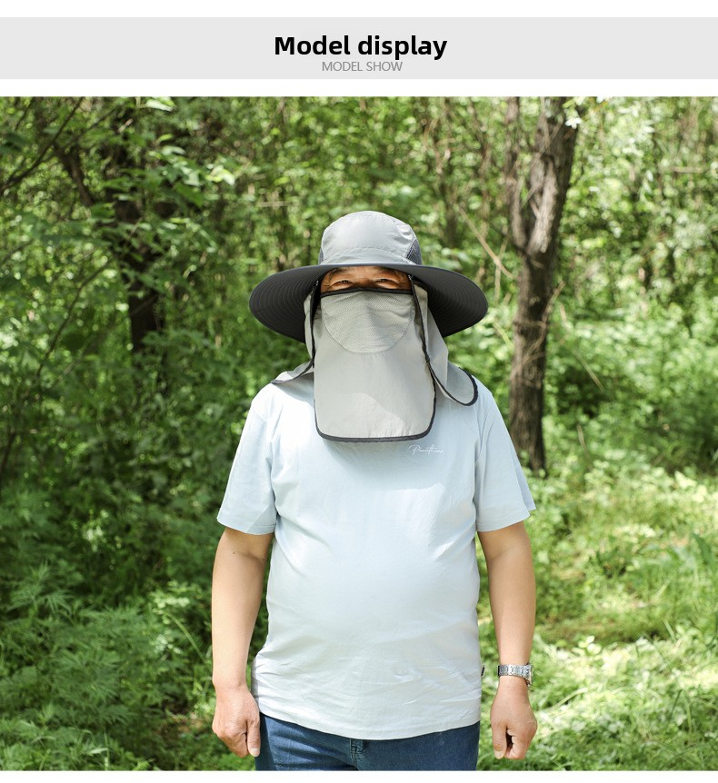 Cappello da pescatore estivo da uomo XXL - Taglia extra large per testa e viso grandi - Protezione UV UPF 50+_voghion.com