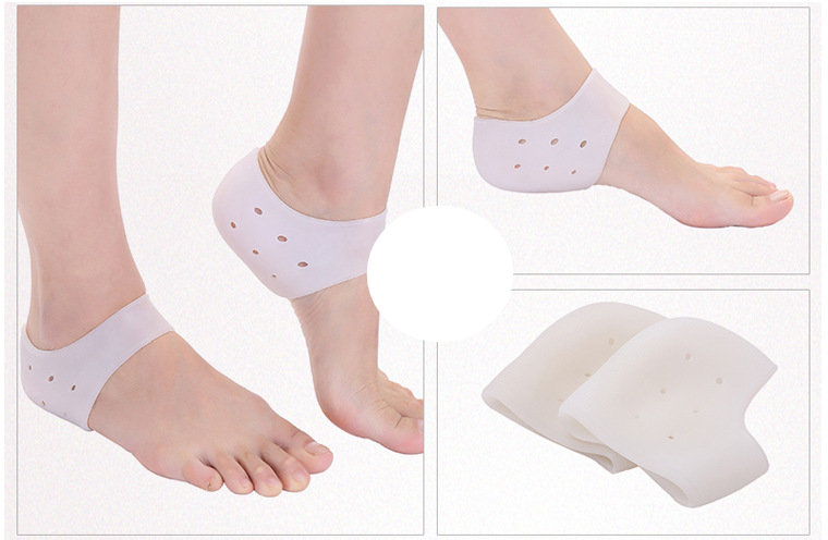 Protezione per tallone in silicone per dolore al tallone, uomini e donne, calzini anti-crepa, copertura per tallone, calzini anti-crepa, tipo di copertura_voghion.com