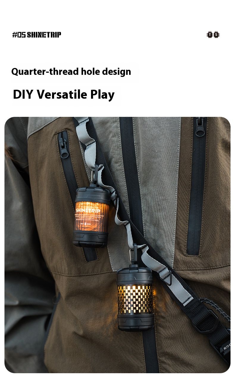 19-LED Rechargeable Camping Lantern - 360° Adjustable Light, 10000mAh Power Bank, IPX5 Waterproof, Compact 8x8x8cm (Multiple Colors)_voghion.com