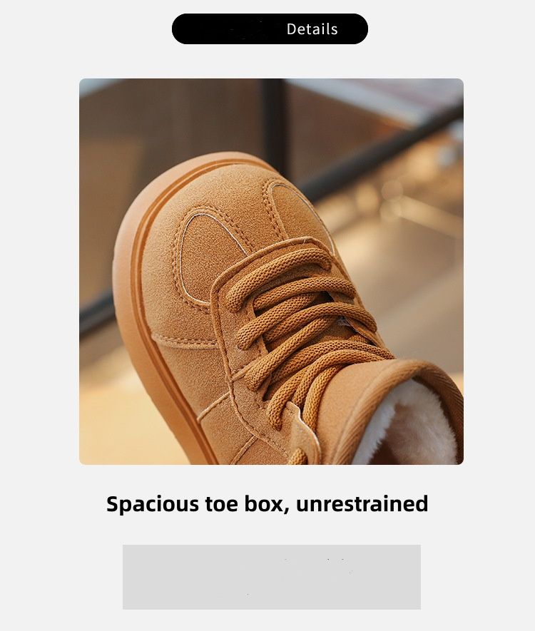 Big Head Snow Boots, Cotton Shoes, Women's 2025 New Winter Style, Lined And Thickened, Wearable, Thick Soled, Anti-slip, Warm, Short Boots_voghion.com