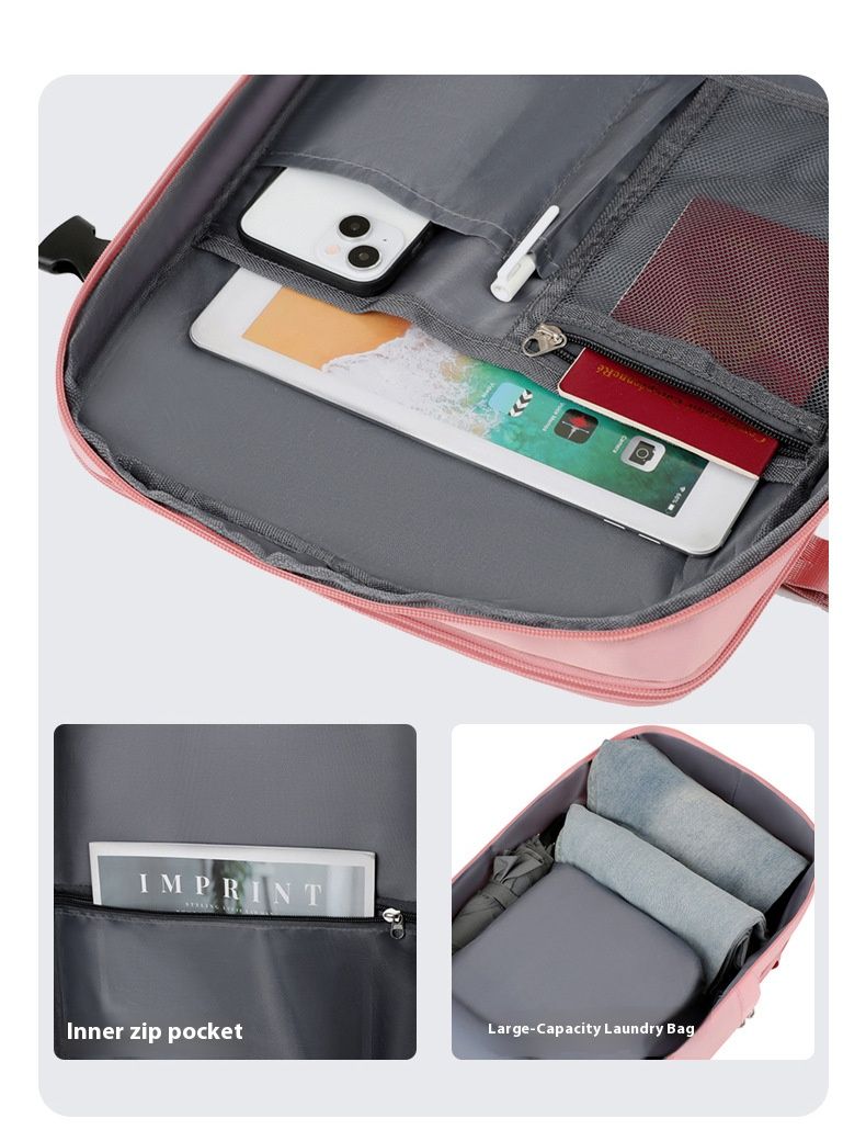 Versatile Water-Resistant Nylon Backpack With USB Port & Wet-Dry Compartment For Travel, Commuting, And Outdoor Activities Waterproof Mummy Backpack_voghion.com