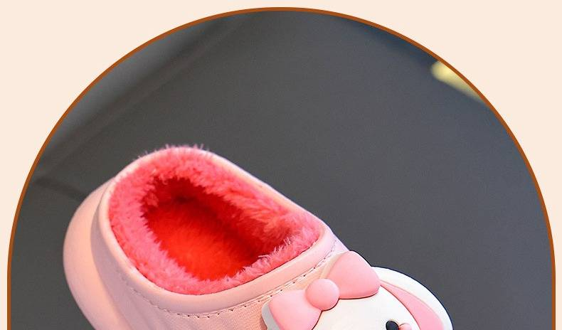 Pantofole invernali per bambini - Pantofole da casa antiscivolo, calde e foderate in pile per bambini e bambine, resistenti all'acqua e calde, pantofole unisex per bambini piccoli_voghion.com