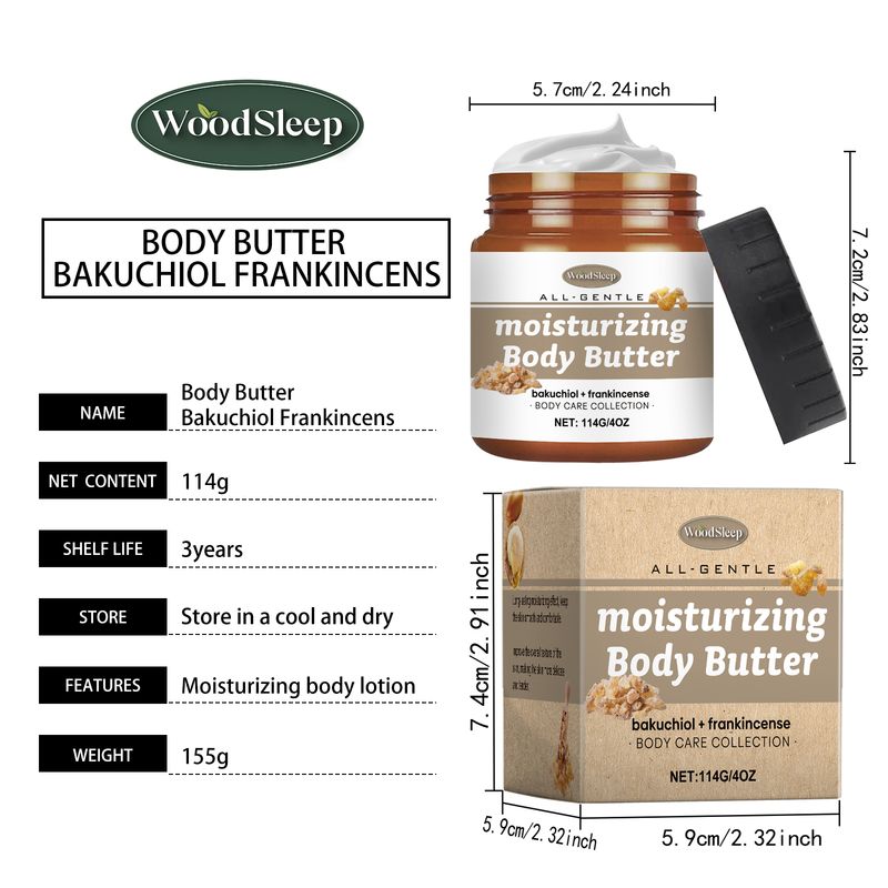 WoodSleep Frankincense Body Butter Moisturizer Moisturizes All Over The Skin With Silky, Creamy Touch_voghion.com