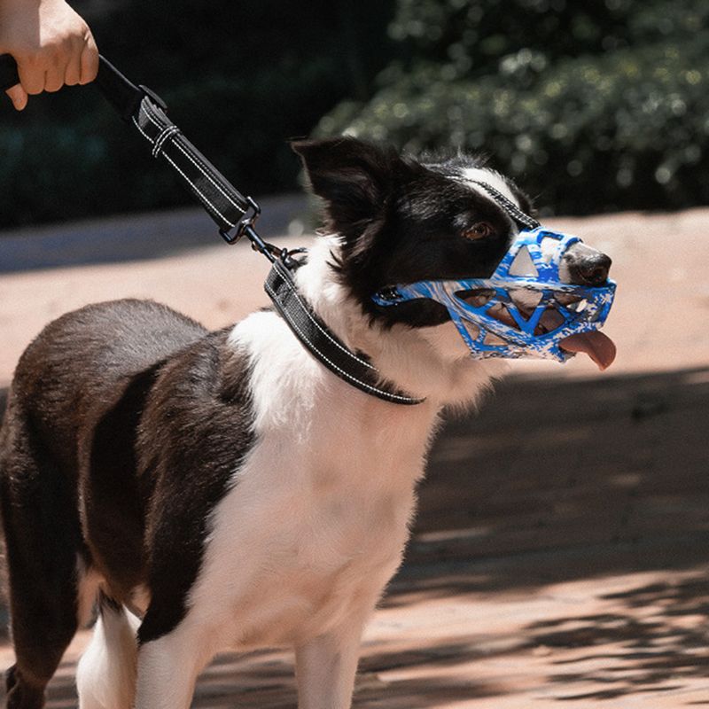 Guangying Dog Muzzle Tear-resistant Grille Adjustable Anti-bite Anti Chewing Dog Mouth Cover Dog Supplies_voghion.com