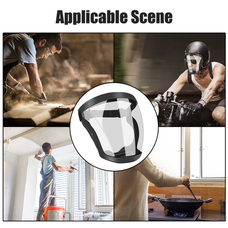 Full Face Shield Protection Face Cover Oil-splash Proof Mask With Filters Motorcycle Bicycle Cycling Dusting Mask Kitchen Tool_voghion.com