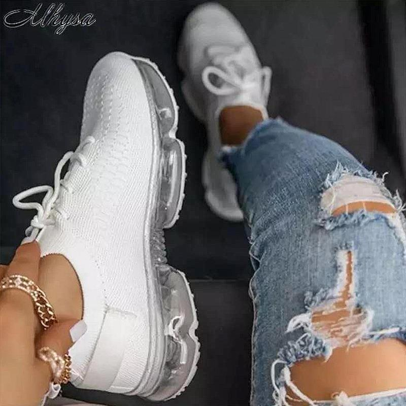Luftpolstersohle mit erhöhter Höhe im Inneren, trendige neue Sommer-Mesh-atmungsaktive Freizeit-Sportschuhe für Damen in Übergröße_voghion.com