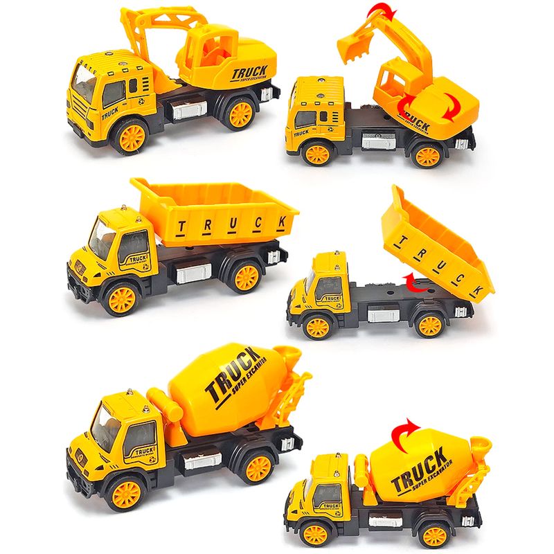 Mini pelle mélangeur Dumper tracteur camion modèle voiture jouets véhicule d'ingénierie_voghion.com