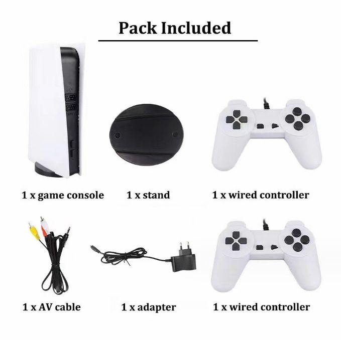 Mini TV-spelconsole P5 Nostalgische rood-witte machine FC met 300 ingebouwde spellen voor twee spelers_voghion.com
