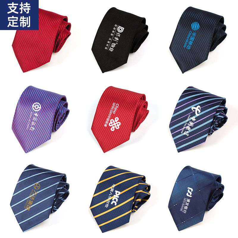 Gravata masculina com bordado personalizado para grupos corporativos, vendas imobiliárias e brindes para mulheres em bancos._voghion.com