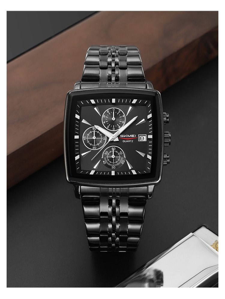 Orologio da polso al quarzo con cronometro da uomo e da donna, di lusso, con data, design alla moda, impermeabile, Reloj Hombre_voghion.com