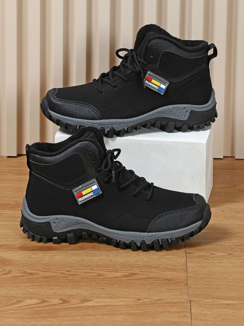 Herbst winter paar anti-rutsch verschleiß-beständig sport schuhe mit dicken baumwolle schuhe, kurze samt bequem für beide_voghion.com