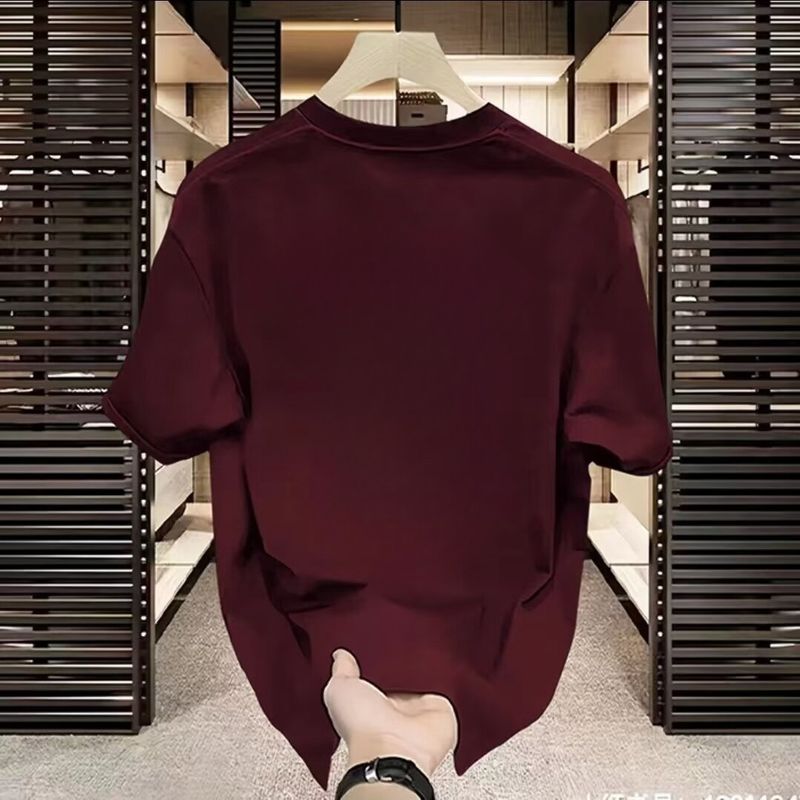 Short Sleeved T-shirt For Men 2024 New Summer Ins Trendy Brand Half Sleeved T-shirt, Oversized Loose And Versatile Clothes_voghion.com