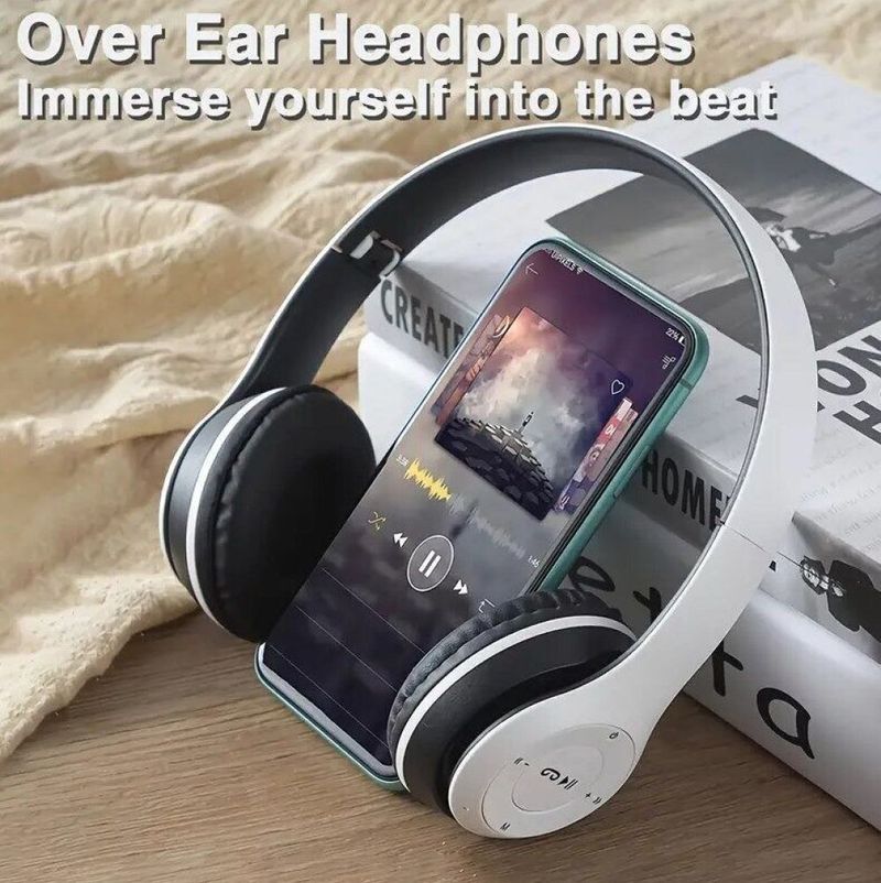 Wireless Headphones Bluetooth Noise Cancelling Stereo Earphones Over Ear Headset_voghion.com