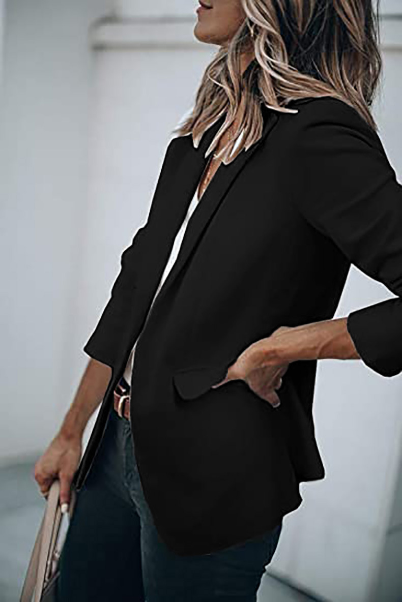 Giacca autunno nuovo temperamento da donna a maniche lunghe con colletto monopetto_voghion.com