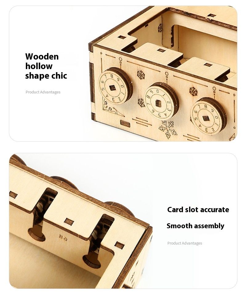 Nouveau jouet d'assemblage de puzzle en bois 3D DIY boîte de rangement de mot de passe créative_voghion.com