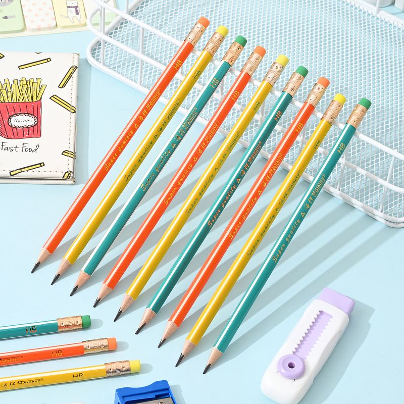 QY Kinderstifte für die Schule – 12er-Pack HB-Bleistifte aus buntem Holz mit lustigen Designs, perfekt für Erstklässler und Grundschüler_voghion.com