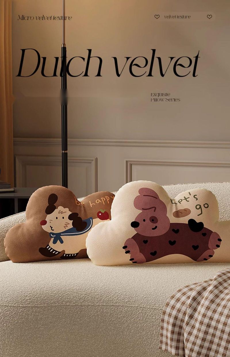 Cartoon Simple Irregular Cloud For Living Sofa Backrest, Study Room Decoration Pillow, Bedroom Bay Window Cushion With_voghion.com