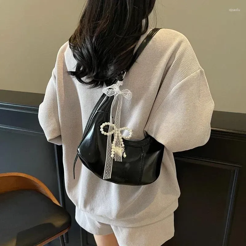 Borsa da sera con cerniera, in PU tinta unita, piccola borsa quadrata, 2025, per donna, versatile, grande capacità_voghion.com