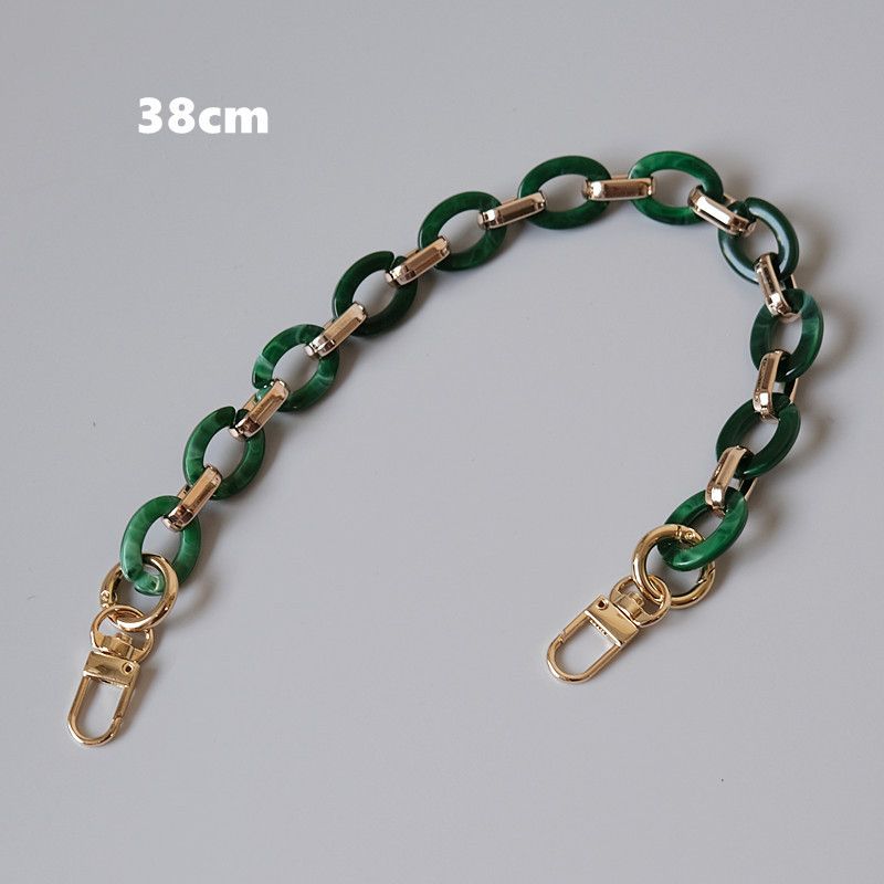 Women's Round Colorful Acrylic Resin Spring Summer Handmade Detachable Thick Bag Decoration Chain_voghion.com