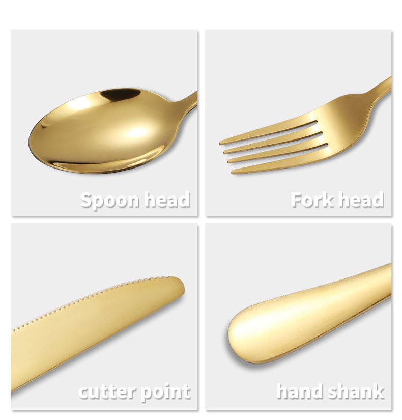 1010 Series Stainless Steel Cutlery Set - 5-Piece 20/30-Pack Steak Knives Forks & Spoons For Western Dining_voghion.com