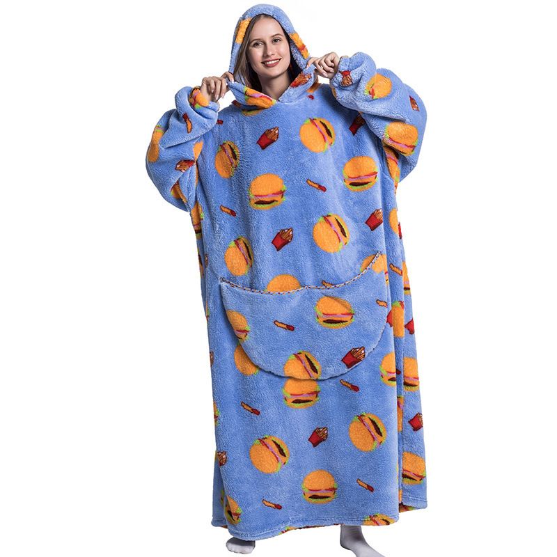 Hoodie Wearable Blanket Oversized Warm Pullover Lazy Sweatshirt Extra Long_voghion.com
