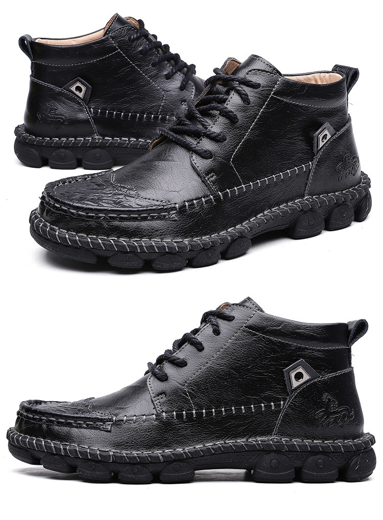 Cowboy Boots Desert Boots Rubber Waterproof Elegant Western Flat Low Heel Pointed Toe Zipper Slip-On Sports Footwear_voghion.com