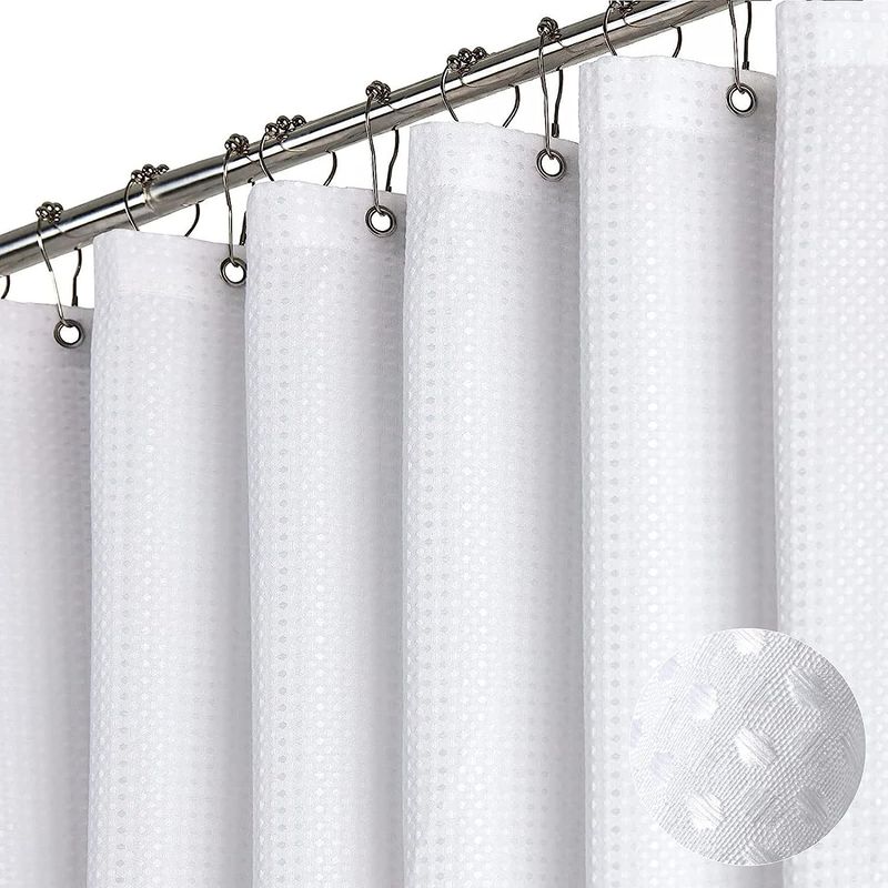 Cortinas de chuveiro Waffle à prova d'água, mais vendidas, cortina de banheiro, cortina de chuveiro multicolorida, opcional, grande quantidade preferencial_voghion.com