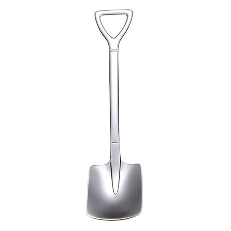 5Pcs Multi-Functional Shovel Design 304 Stainless Steel Coffee Iron Scoops Dessert Ice Cream Spoon Kitchenware_voghion.com