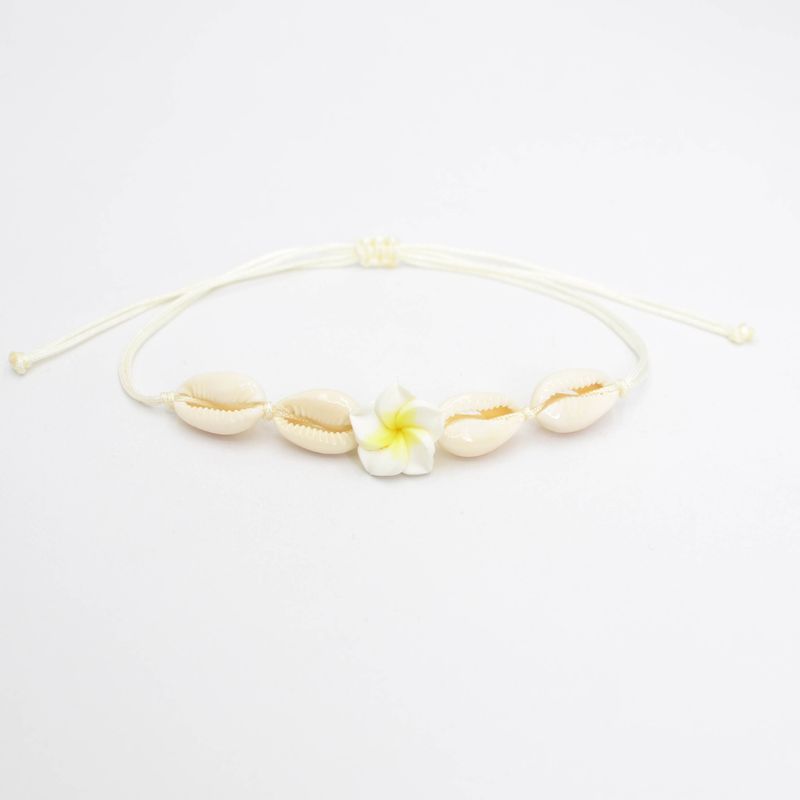 Hot Selling Shell Flower Handmade Woven Bohemian Style Beach Anklet_voghion.com