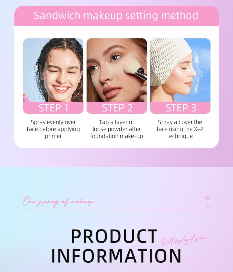 Gesichtsgrundierung MAFFICK Feuchtigkeitsspray mit Hyaluronsäure + erfrischendes Fixierspray Zwei Flaschen feuchtigkeitsspendendes Fixier-Make-up-Kombinationsset_voghion.com