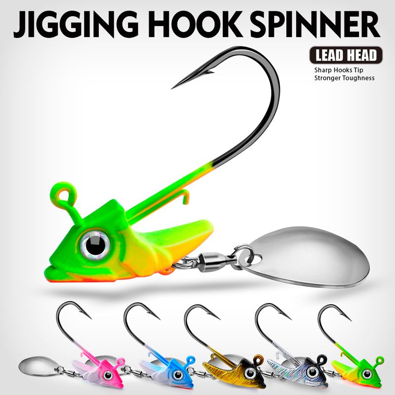 Lead Head Soft Fish Weighted Hook 7g 10g 15g Lure Accessories Fishing Gear_voghion.com