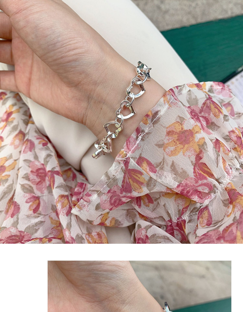 Sterling Venus Sier Hollow Heart Shape Bracelet For Women Simple Temperament All-Match Jewelry 2021 New_voghion.com