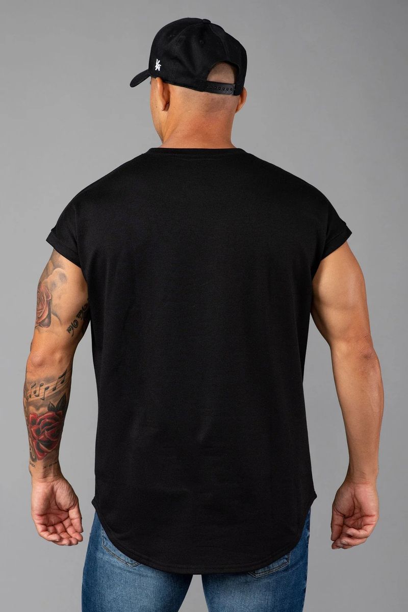 2023 Spring/Summer New Men's Sports, Leisure, Running, Exercise, Fitness Printing Cotton Elastic Loose Shoulder T-shirt_voghion.com