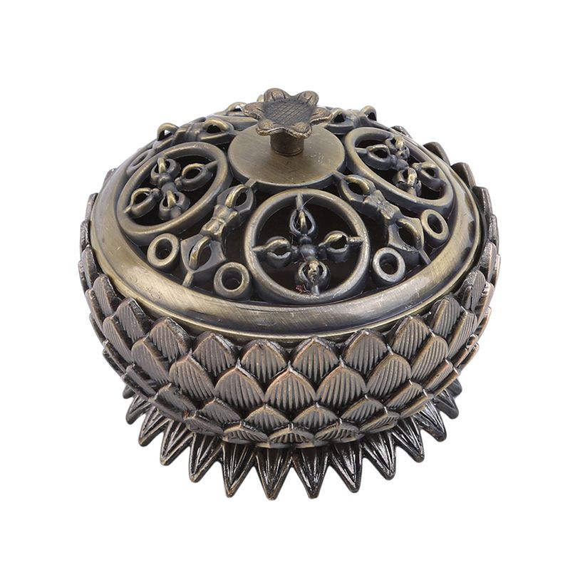 Queimadores de incenso de lótus retrô, suporte de incenso de dragão, mini incensário de sândalo, decoração para casa, escritório, artesanato_voghion.com