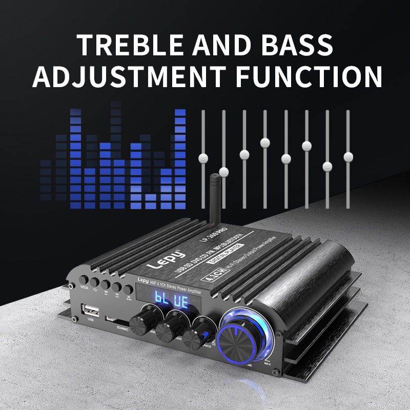 LEPY LP-269PRO 4.1-Kanal-Verstärker Bluetooth 5.0 Koaxial-Eingang USB SD FM-Funktion Subwoofer-Ausgang Heimkino Amplificador_voghion.com