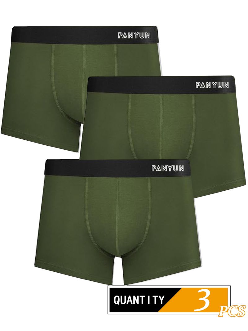 Roupa íntima e pijamas Boxer Briefs de algodão puro_voghion.com