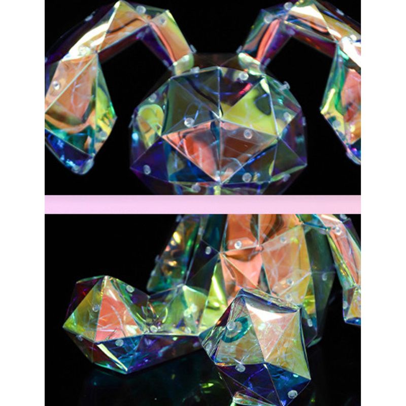 Creative Folded-Eared Rabbit 35cm Iridescent Glowing Indoor Decorative Ornament_voghion.com