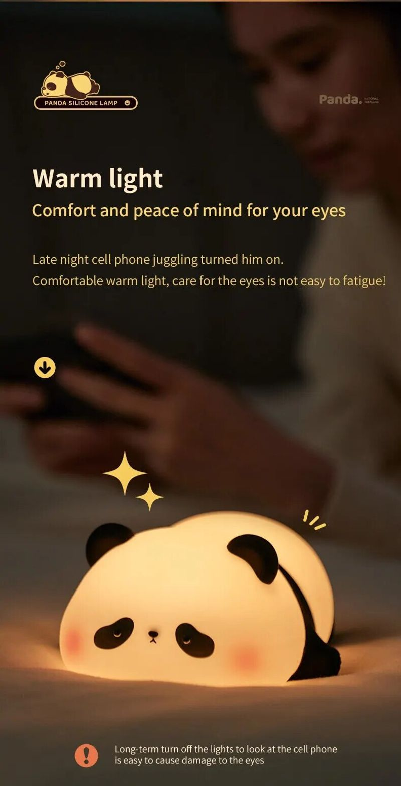 Niedliches LED-Nachtlicht, Touch-Sensor, Cartoon-Nachtlichter für Kinder, Silikon, für Kinder, Urlaub, Weihnachten, Geschenk, Nachttischlampe, Schlafzimmer_voghion.com