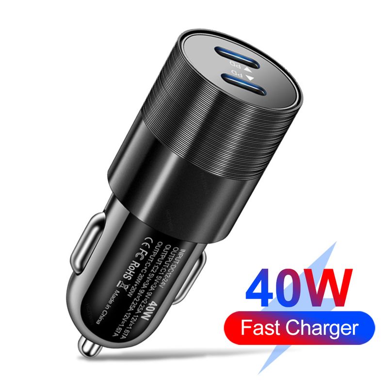 Caricabatteria da auto Music Festival 40W PD Metal Steel Cannon Flash PD+PD Dual Fast Charging_voghion.com
