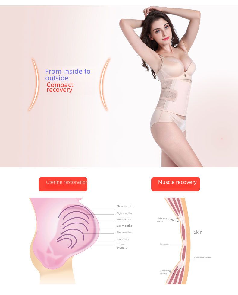 Ceinture abdominale post-partum améliorée Ceinture abdominale respirante pour remodelage du corps après une césarienne_voghion.com