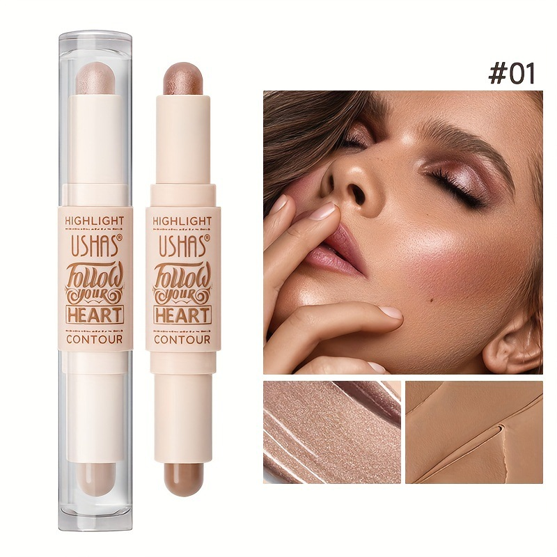 USHAS Correttore riparatore in stick 2 in 1, polvere naturale brillante e brillante_voghion.com